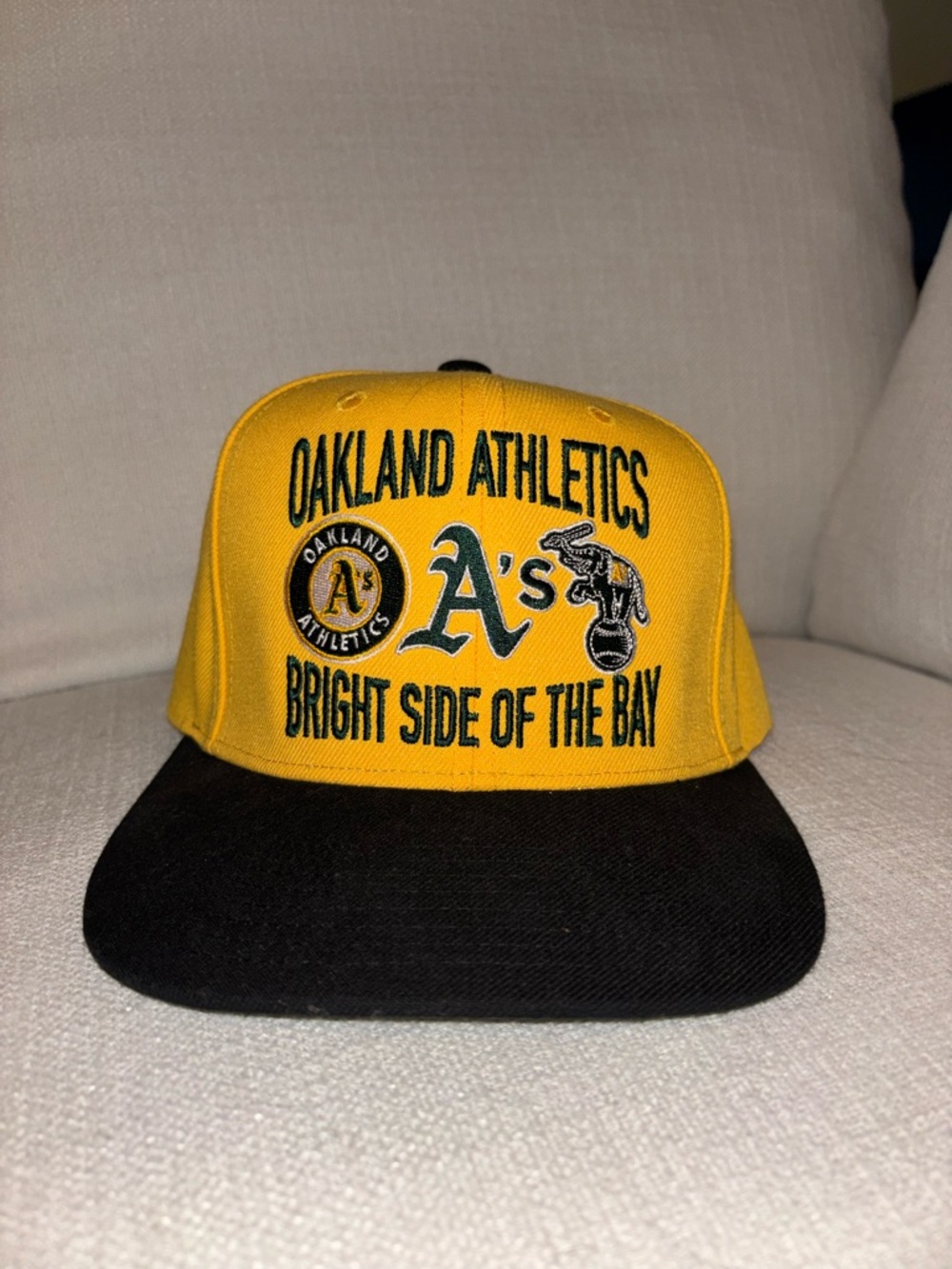 *Brand New* Oakland Athletics A's Bright Side of the Bay Yellow & Black Snapback